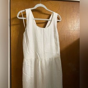 NWT TAHARI White Maxi Linen Dress